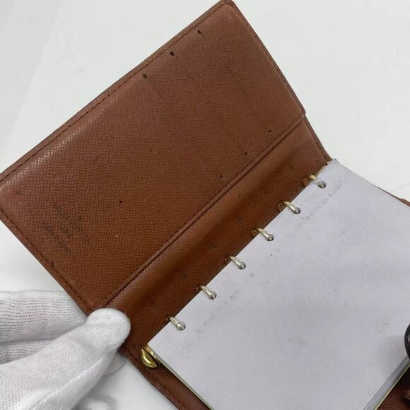 LOUIS VUITTON Monogram AgendaPM Notebook cover MonogramCanvas Brown - Picture 9 of 14